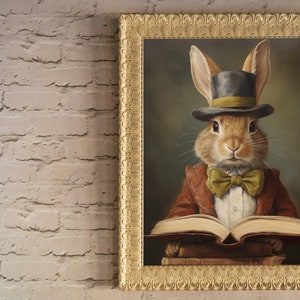 Easter Bunny Reading a book