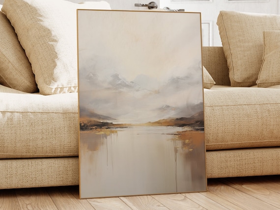Scottish Landscape Art Print | Abstract Water & Sky (Digital Download)
