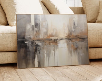 Cityscape Watercolor Print | Abstract Waterfront Painting (Digital Download)