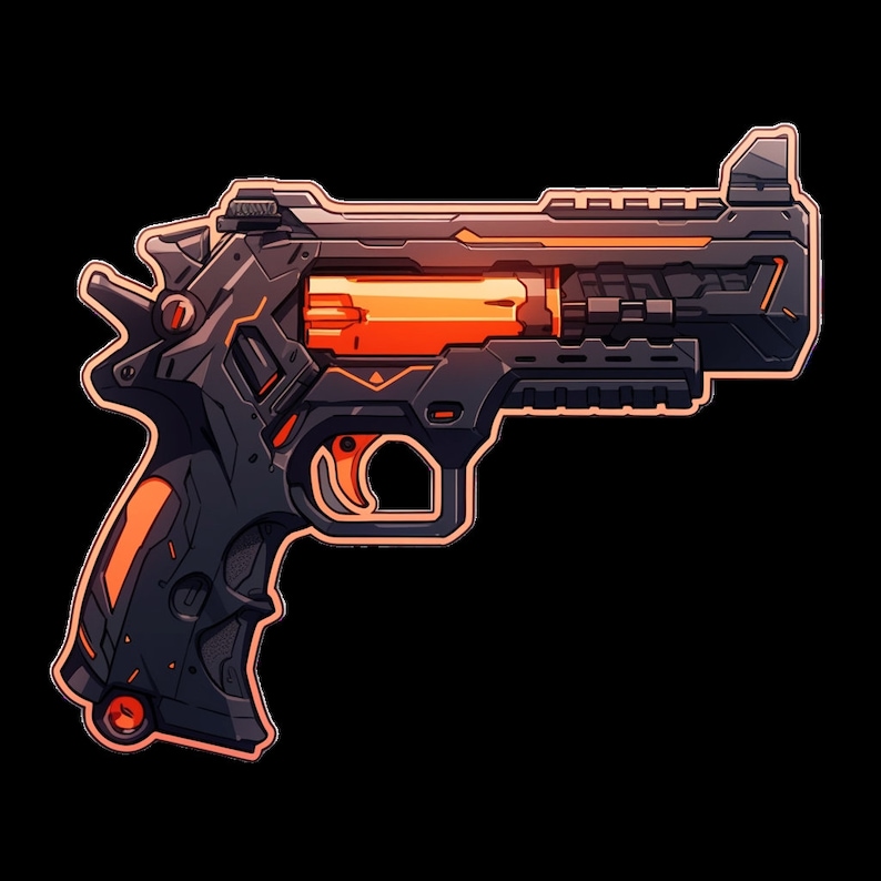 Guns Pack Clip Art Printable Stickers Guns PNG Video Game Stickers