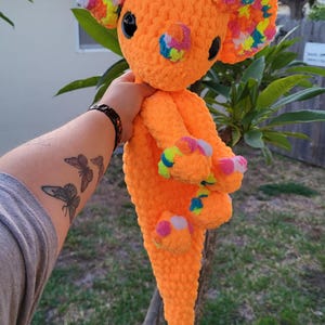 Handmade Crochet Jumbo Triceratops Snuggler