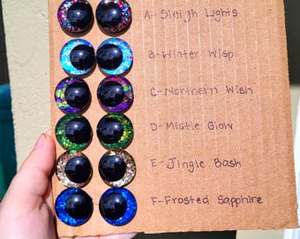 Hand Painted Sinker Safety Eyes Holiday Series