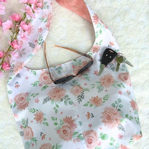 Hobo Bag, Floral Hobo Bag, Slouchy Fabric Hobo Bag, Shoulder Tote Bag, Slouchy Bag, Sling Bag, Casual Tote Bag