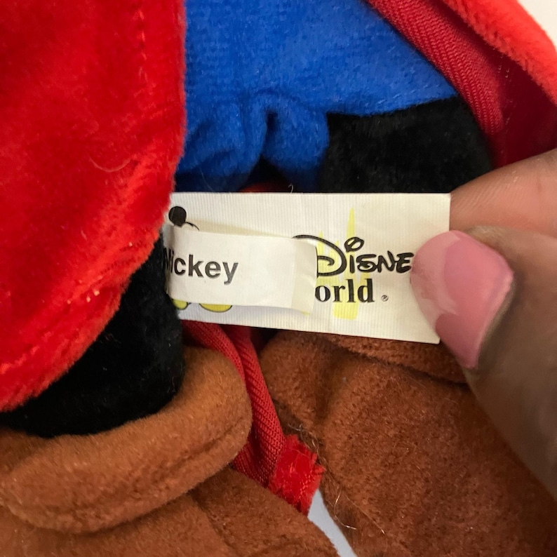 Vintage 1990's Disney Sorcerer Mickey Mouse Fantasia Bean Plush image 4