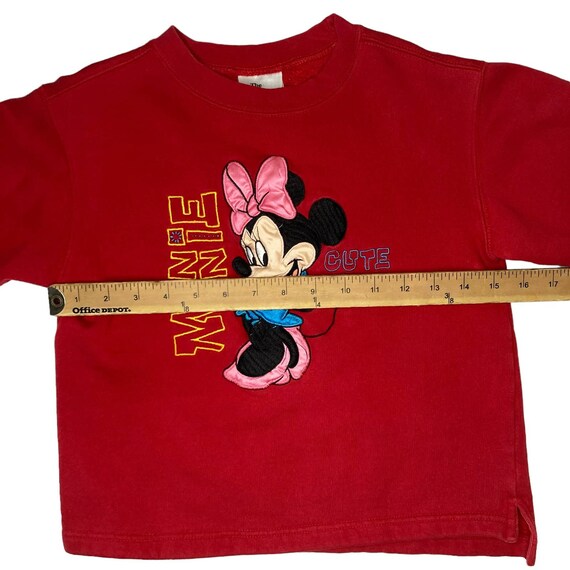 Vintage Disney Store Girls Minnie Mouse Red Sweat… - image 8