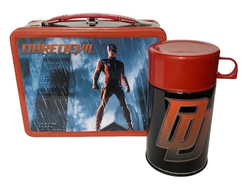 Vintage 2003 DareDevil Metal Lunchbox with Thermos