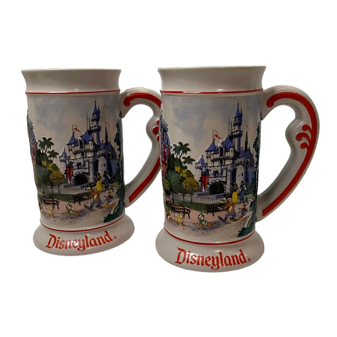 Vintage Cermarte Disney 3D Disneyland Stein Beer Mug Set Etsy