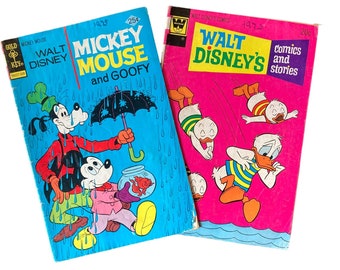 Vintage 1970's Walt Disney Comic Books