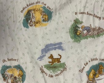 Vintage Disney Classic Pooh Full Size Top Sheet