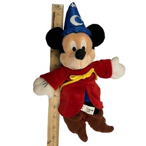 Vintage 1990's Disney Sorcerer Mickey Mouse Fantasia Bean Plush image 5