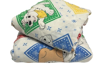Vintage 90's Disney 101 Dalmatians Western Print Twin Sheet Set