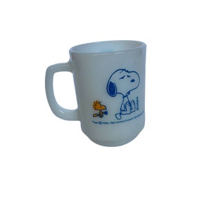Vintage 1965 Fire King Snoopy Coffee Break Mug