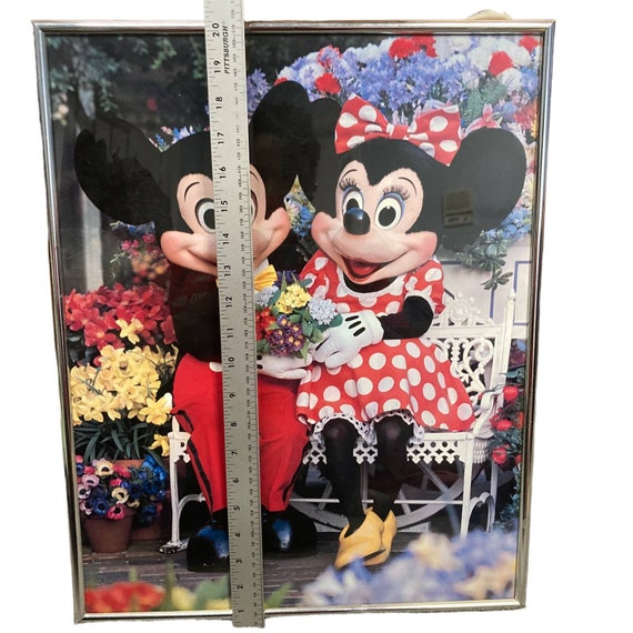 Vintage 1990's Disney Mickey and Minnie Mouse Framed Poster - Etsy