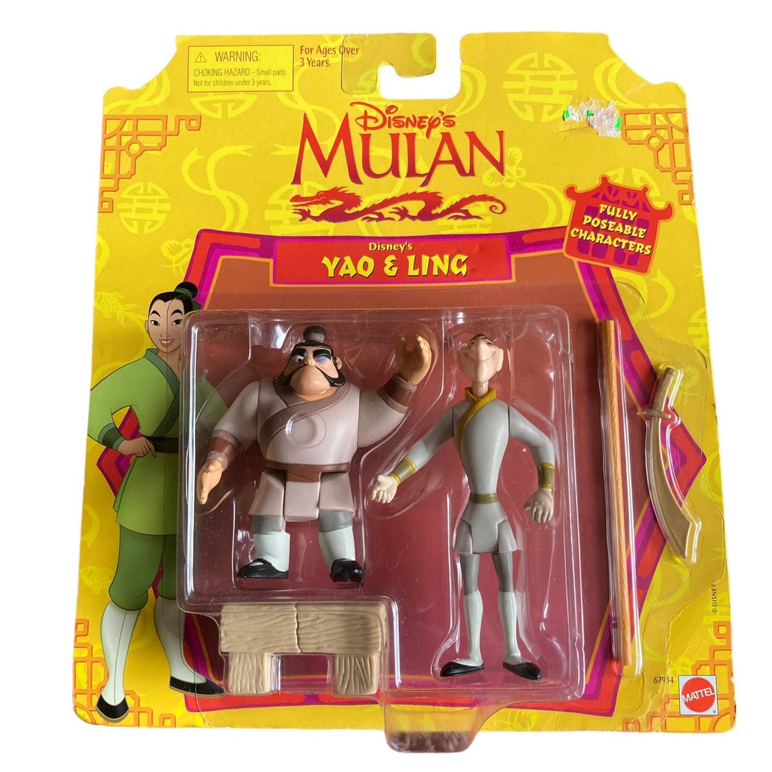 Vintage 1998 Disney Mulan Yao & Ling Action Figures Sealed - Etsy