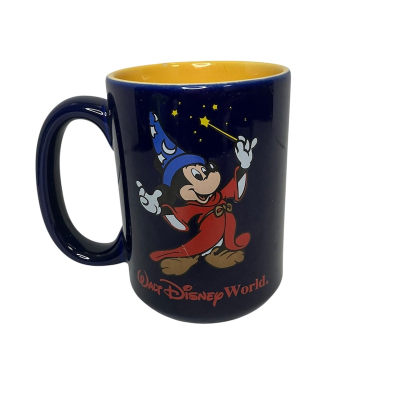 Vintage Walt Disney World Fantasia Mickey Mouse Coffee Mug image 1