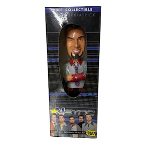 Vintage 2001 Y2K NSync Chris Kirkpatrick Bobblehead | Rare Best Buy Exclusive Boy Band Figure | Retro Y2K Pop Culture Music Memorabilia