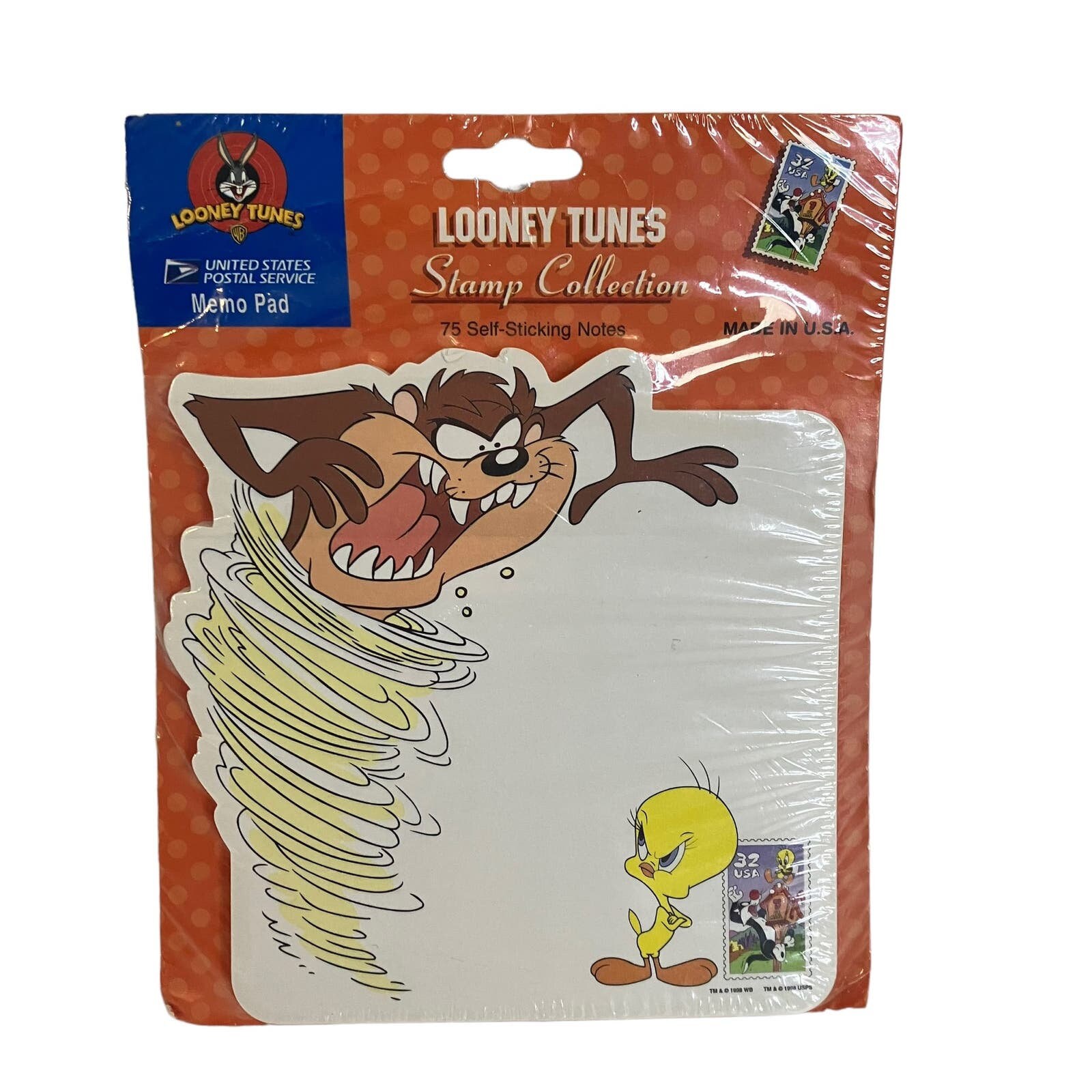 Vintage 1998 USPS Looney Tunes Stamp Collection 75 Self-sticking