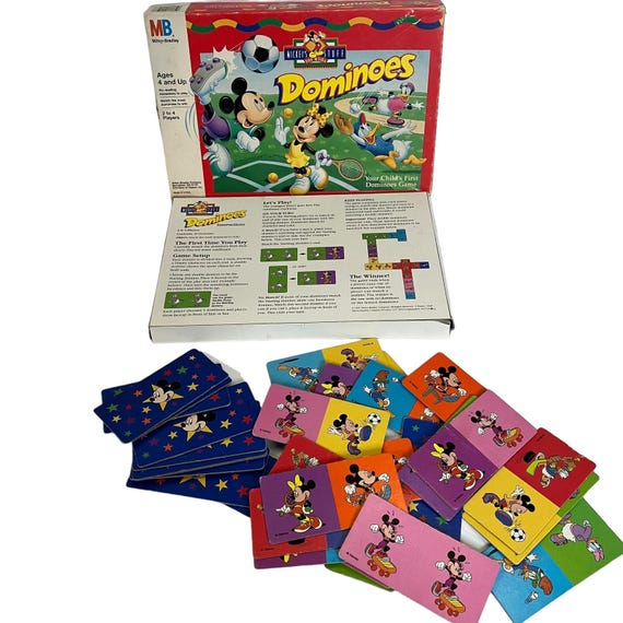 Vintage 1990's Disney Mickey's Stuff for Kids Dominoes Game - Etsy