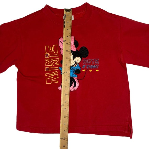 Vintage Disney Store Girls Minnie Mouse Red Sweat… - image 9