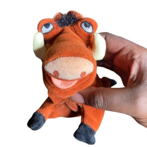 Vintage Disney Store The Lion King Pumbaa 8&quot; Mini Bean Bag Plush