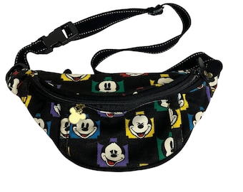 Disney Mickey Mouse Black Canvas Fanny Pack