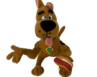 Vintage 1999 Cartoon Network Scooby Doo Holding Hotdog Plush