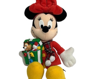 Vintage 2000 Fisher Price Disney Minnie Mouse Holiday Friend Plush