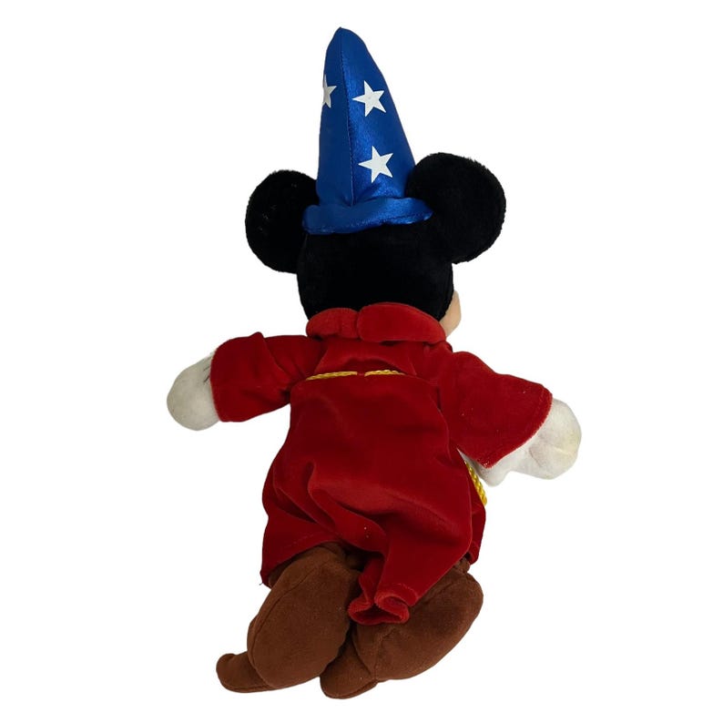 Vintage 1990's Disney Sorcerer Mickey Mouse Fantasia Bean Plush image 3