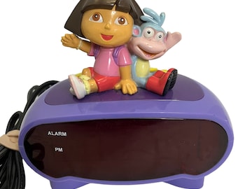 dora♡ Vintage 2004 Y2K Dora the Explorer & Boots LED Purple Alarm