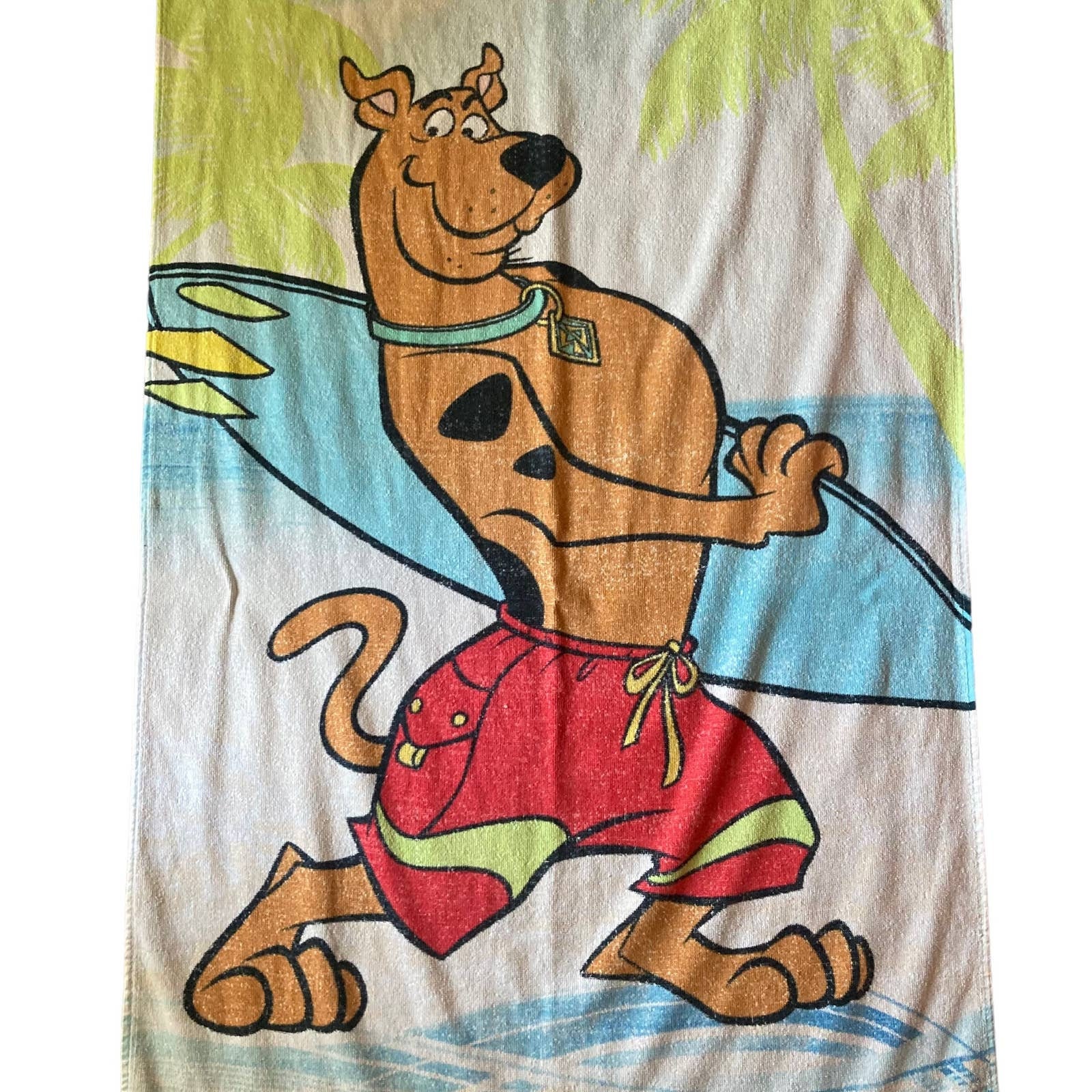 Vintage Scooby Doo beach towel all over print with USA Flag 2000