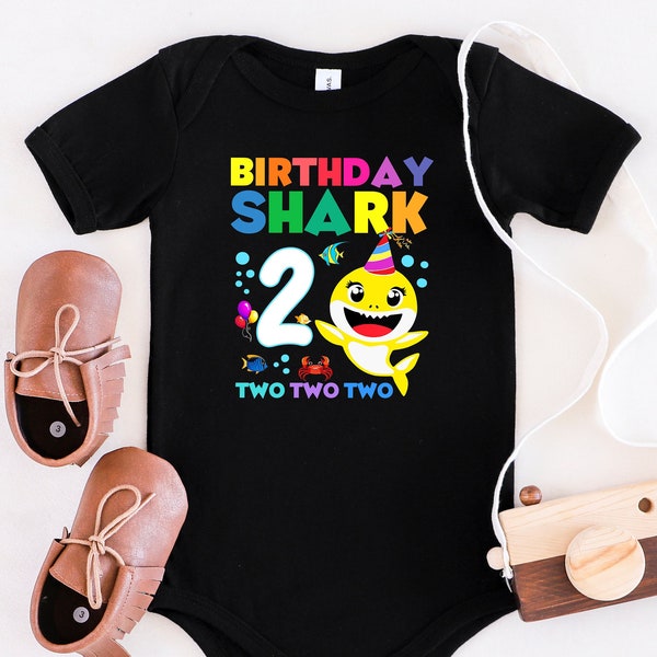 Baby Shark 2nd Birthday Shirt Girl Etsy