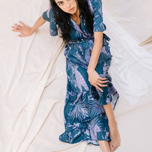KAJI Long floral kimono, Nightwear, Morgenmantel image 2