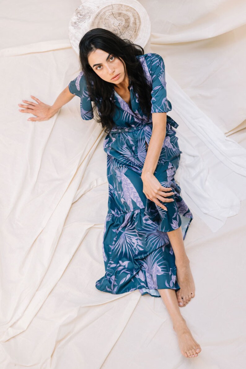 KAJI Long floral kimono, Nightwear, Morgenmantel image 2