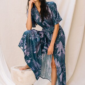 KAJI Long floral kimono, Nightwear, Morgenmantel image 3