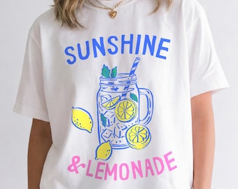Lemonade Graphic Comfort Colors Shirt: Summer Citrus Tee