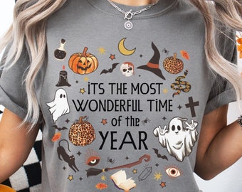 Comfort Colors Halloween-T-shirt: griezelig seizoen herfst-T-shirt