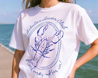 Lobster Graphic Tee: Comfort Colors Coastal Granddaughter Shirt