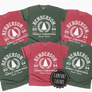 Custom Family Christmas Shirts: Personalized Comfort Colors Matching Tees