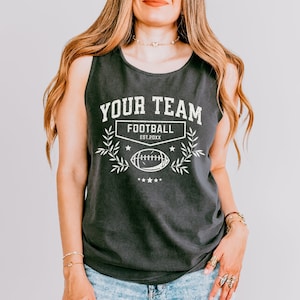 Custom Football Tank Top: Personalized Game Day Comfort Colors Shirt