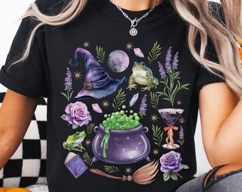 Witchy Halloween T-Shirt: Comfort Colors Magical Fall Tee