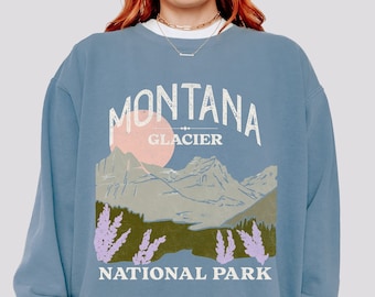 Glacier National Park Sweatshirt: Comfort Colors Outdoorsy Pullover