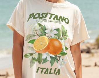 Amalfi Coast Comfort Colors Tee: Italian Riviera Graphic T-Shirt