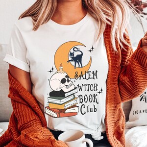 Salem Hexe Buch Club Shirt, Comfort Colors® Halloween Shirt, T-Shirt für Buchliebhaber, Halloween Buch Shirt, Herbstgeschenk für Buchliebhaber