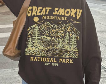 Moletom Great Smoky Mountains: Suéter retrô de parque nacional