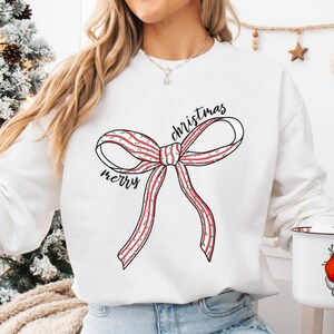Weihnachten Bogen Sweatshirt: Kokette Urlaub Crewneck