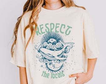 Camiseta Respeite os Locais: Camiseta com Estampa Retro