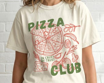 Pizza Club T-Shirt: Retro Italienisches Feinschmecker-T-Shirt