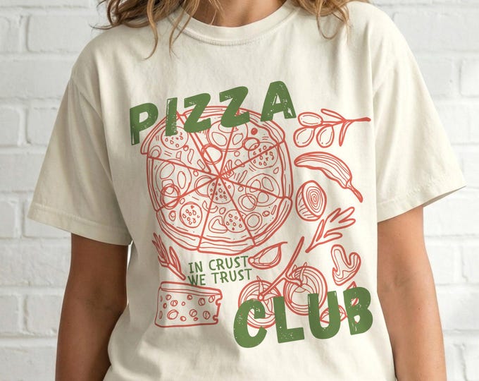 Pizza Club T-Shirt: Retro Italian Foodie Tee