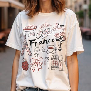 French Summer Comfort Colors T-Shirt: Paris Travel Tee