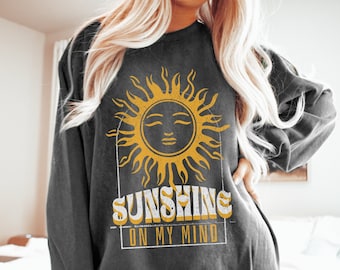 Sudadera Sunshine on My Mind: Top retro de verano con colores cómodos